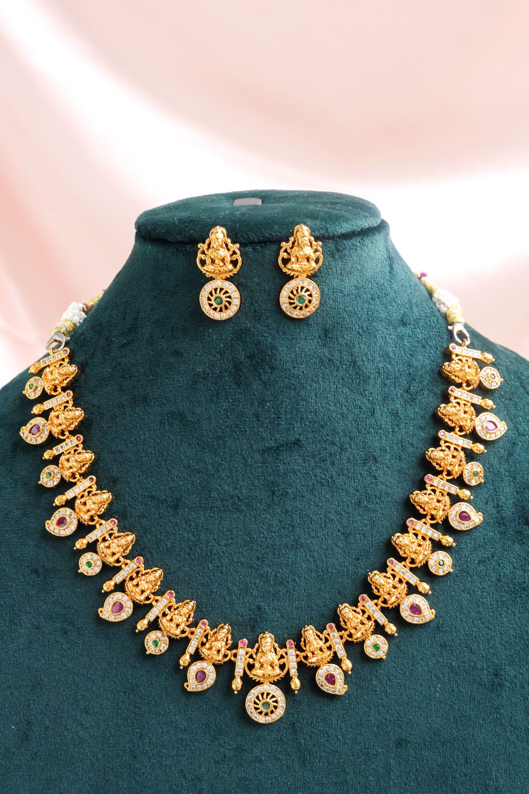 Navaratna Temple Necklace short
