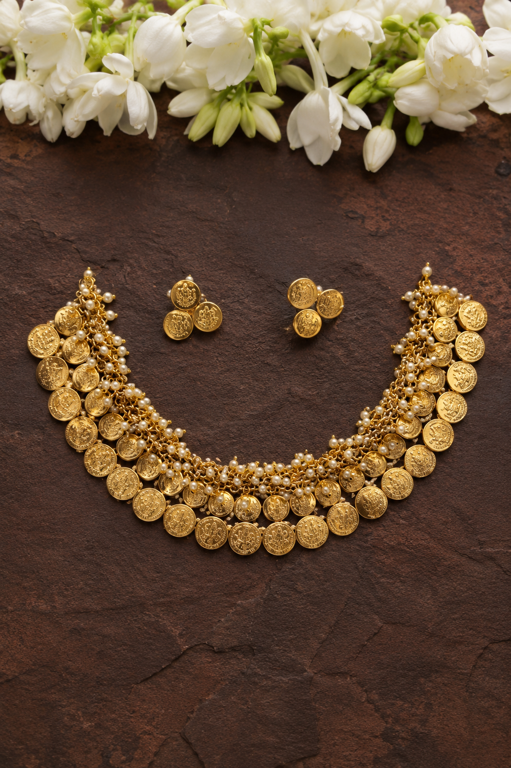 Goddess Coin Multi-Strand Choker Set