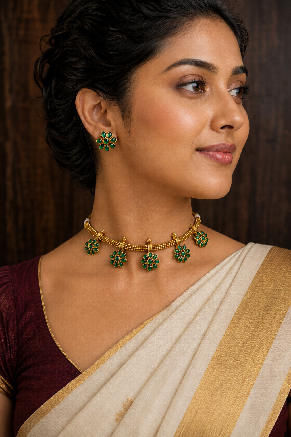 Panchapushpa Choker Set