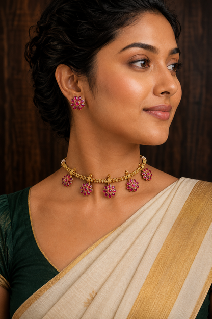 Panchapushpa Choker Set