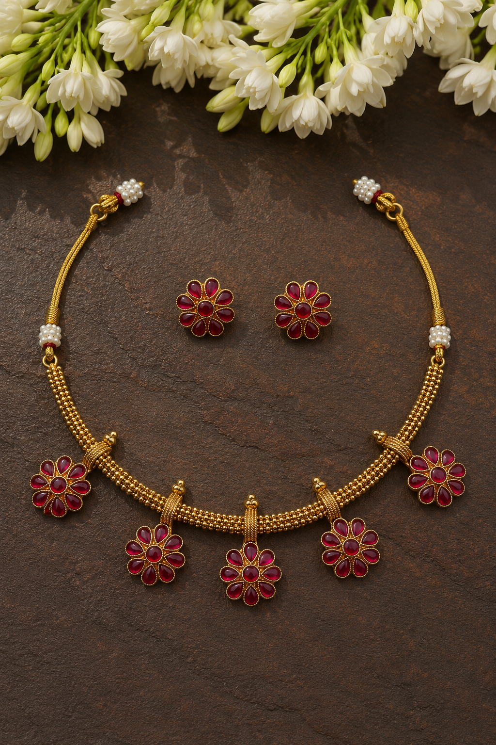 Panchapushpa Choker Set