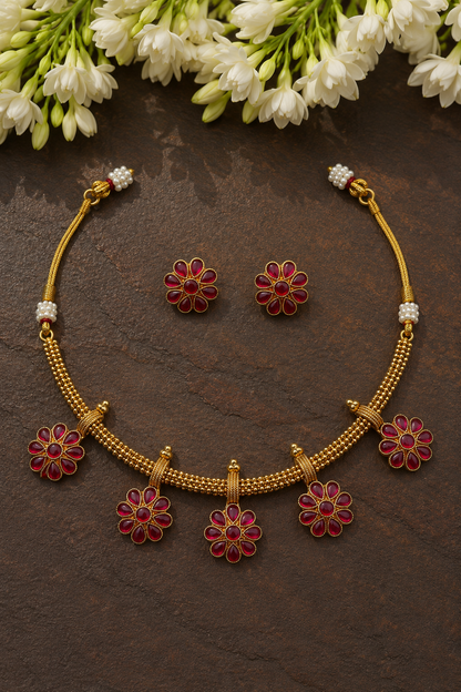 Panchapushpa Choker Set