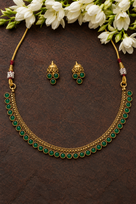 Manjari Necklace Set – imitation jewellery by Visvarupa Jewellery