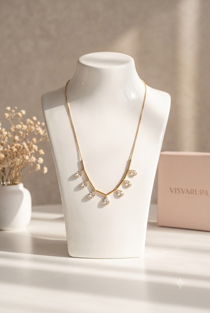 Baroque Pearl & Rose Quartz Drop Necklace