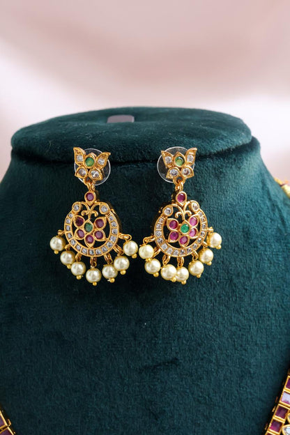 Maharani Ruby Kundan Pearl Haar