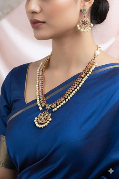 Maharani Ruby Kundan Pearl Haar