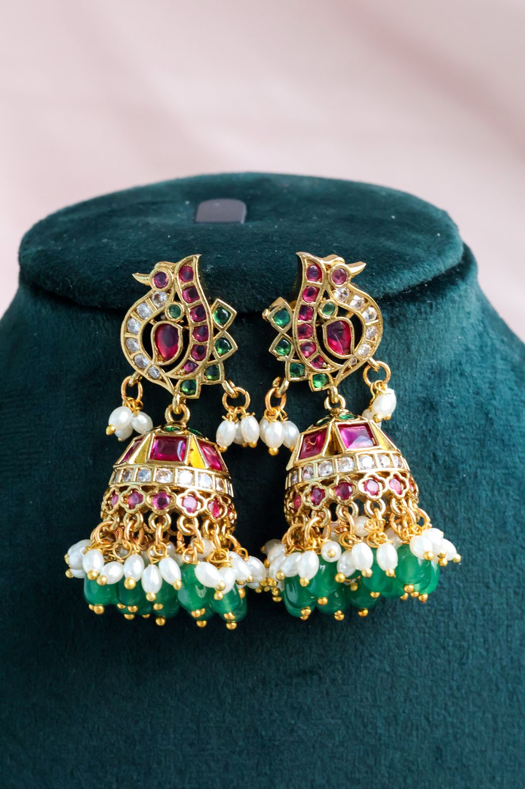 Kemp Jadau Kundan Jhumkas