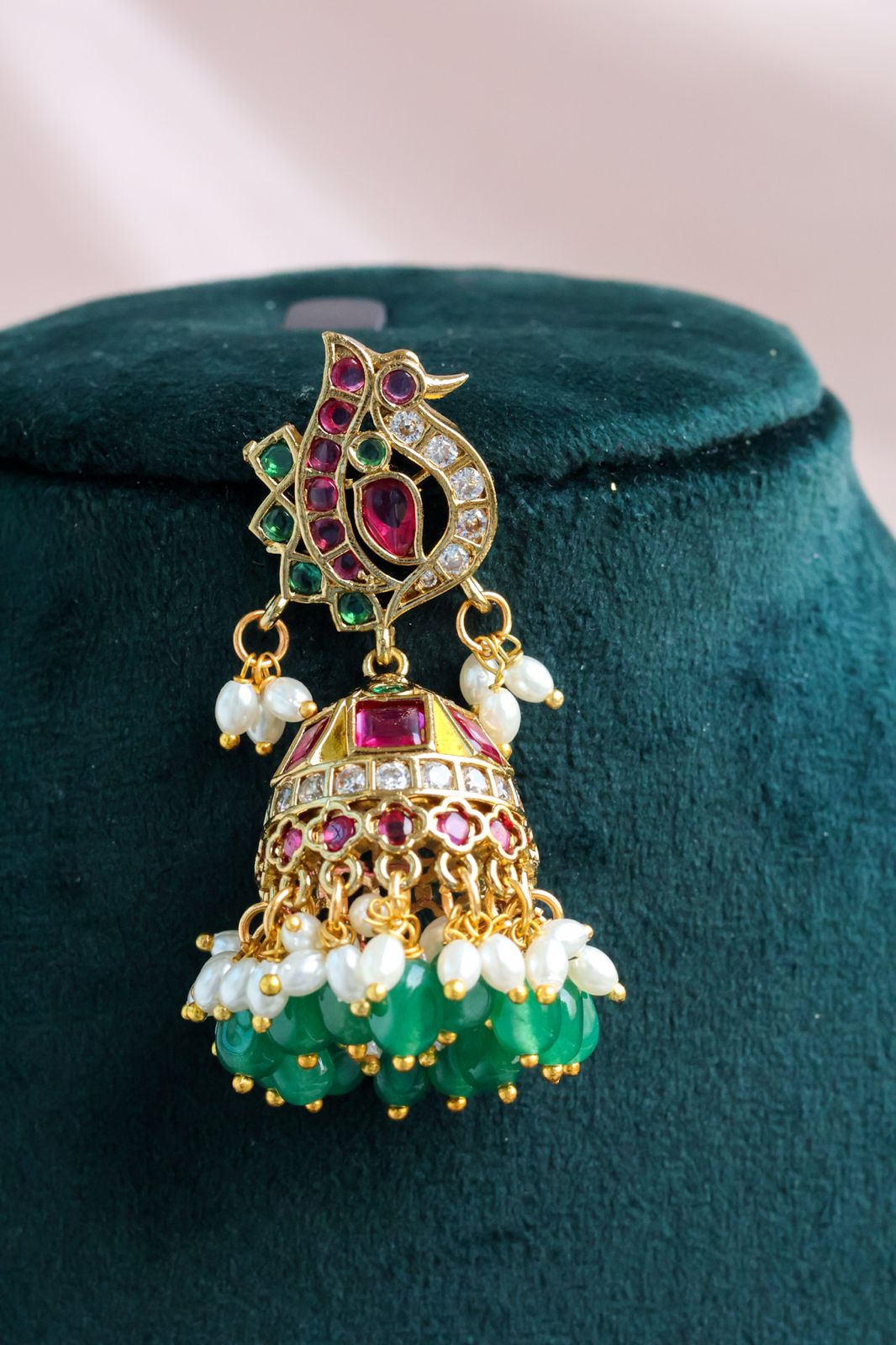 Kemp Jadau Kundan Jhumkas