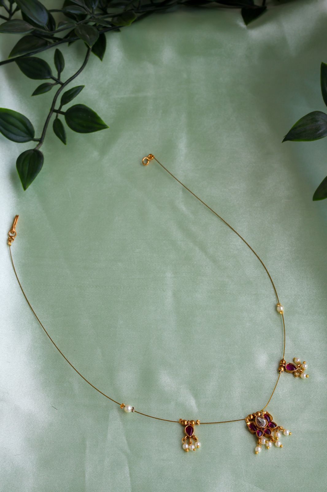 Invisible Kemp Ruby Lotus Chain