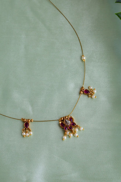 Invisible Kemp Ruby Lotus Chain
