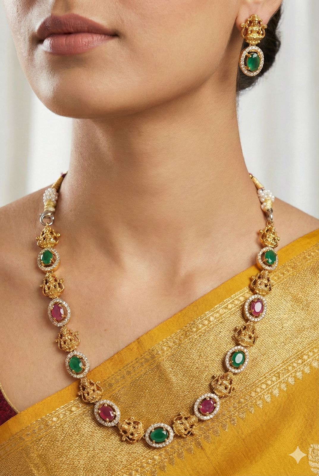 Lakshmi ratna nakshi temple necklace