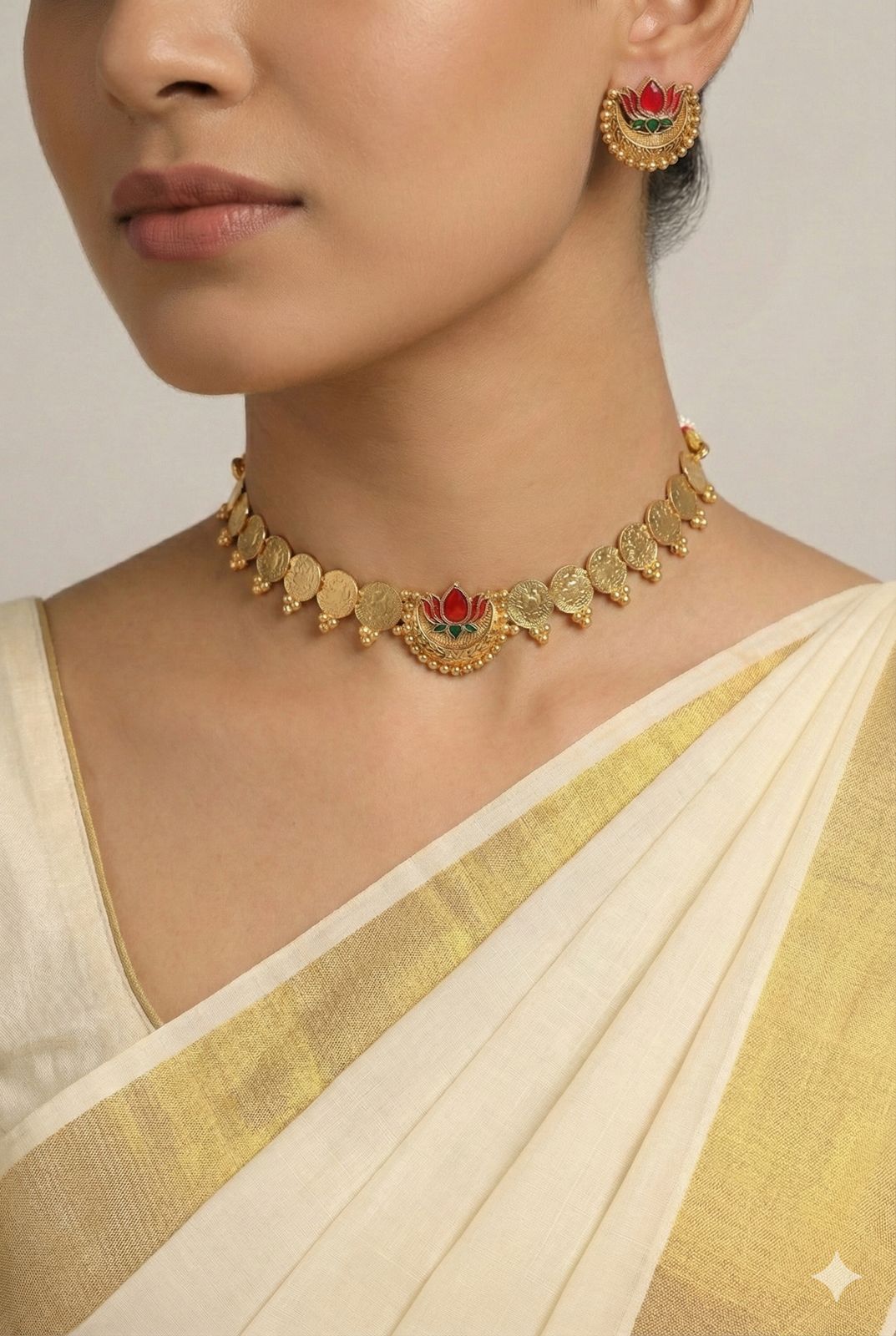 Lotus Design Coin choker