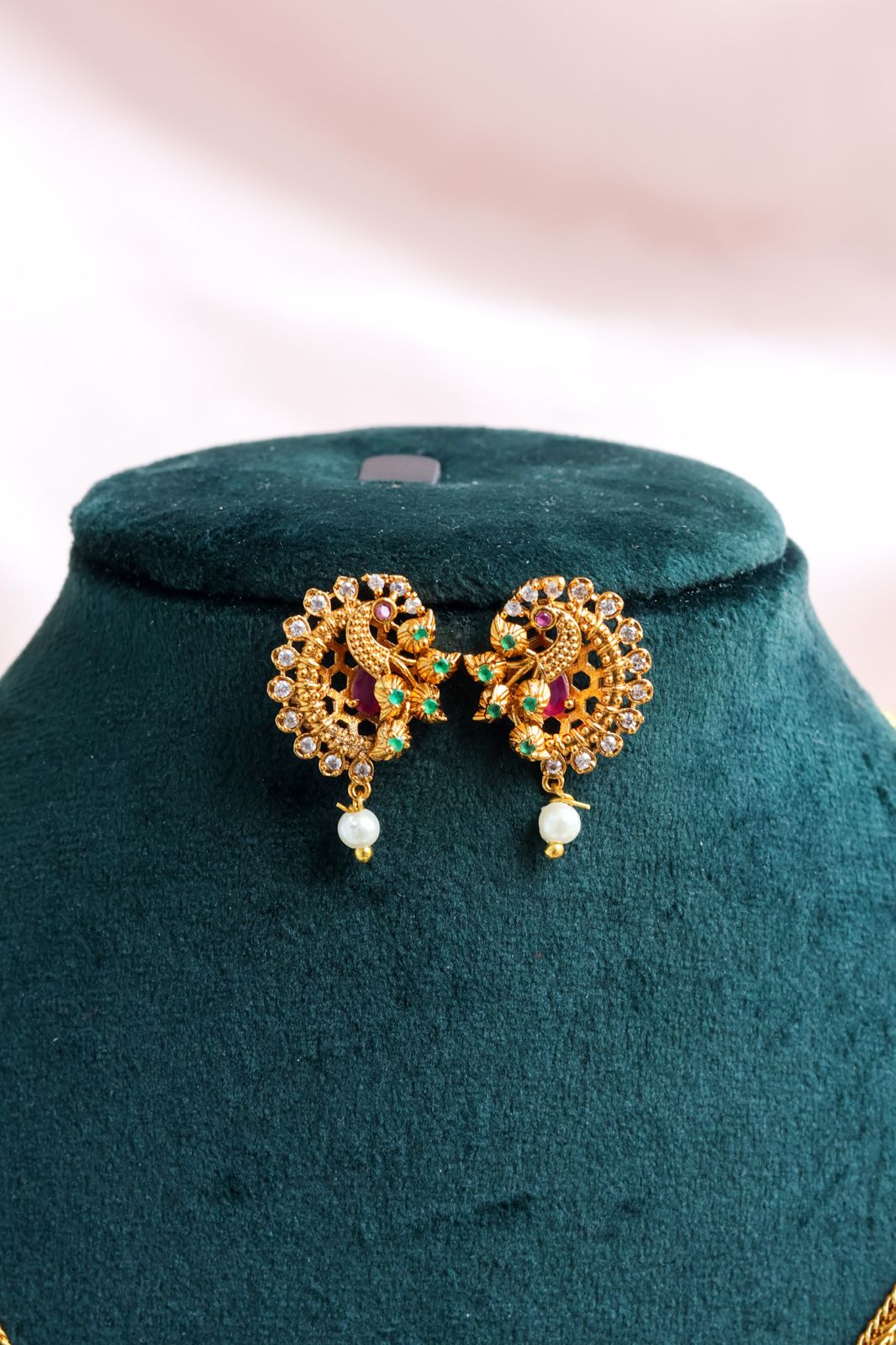 Peacock Gold-Tone pendant