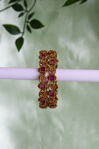 Heritage Bloom Bangles(2 bangles)