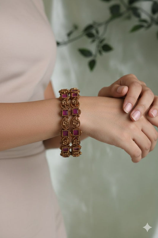Heritage Bloom Bangles(2 bangles)