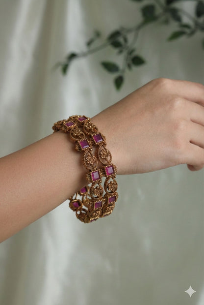Heritage Bloom Bangles(2 bangles)