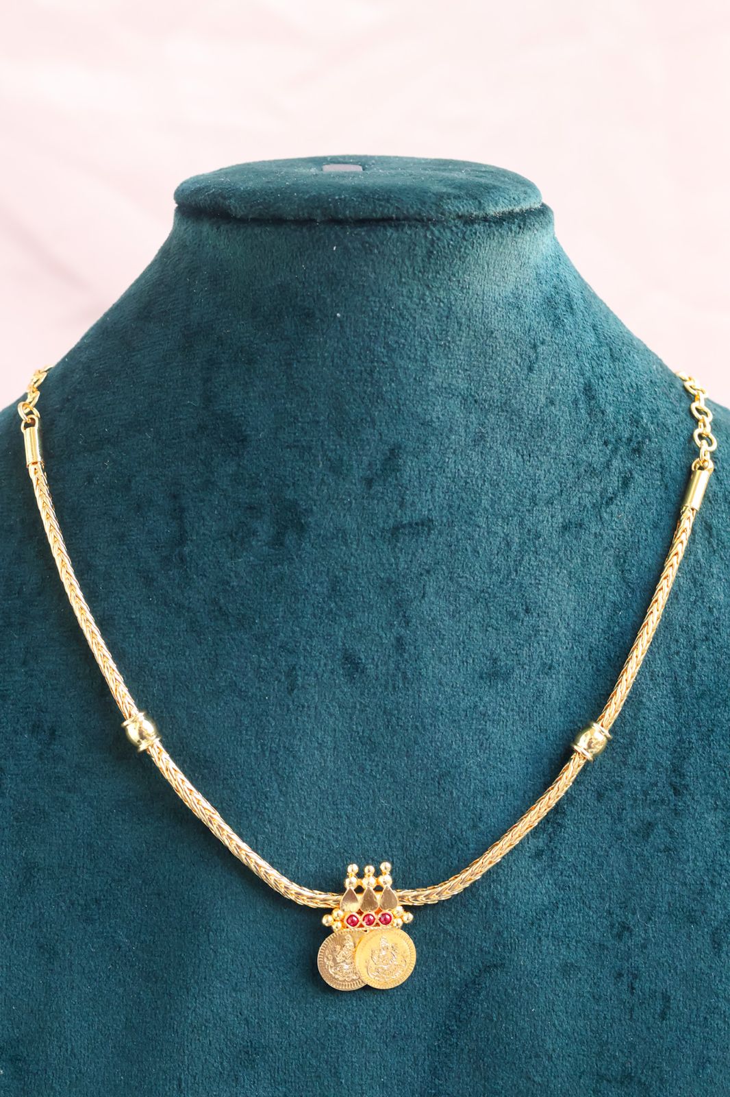 Traditional Dwi-Kasu Everyday Chain-1 Gram Gold Micro Polish