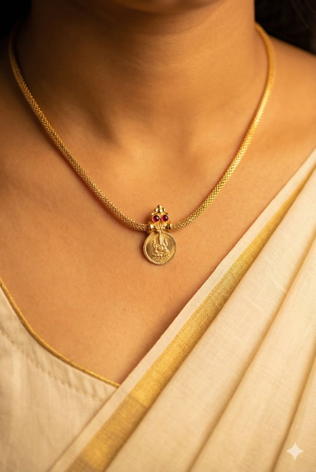 Traditional Eka-Kasu Everyday Chain - 1 Gram Micro Polished