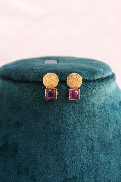 Traditional Lakshmi Coin & Kemp Stone Choker