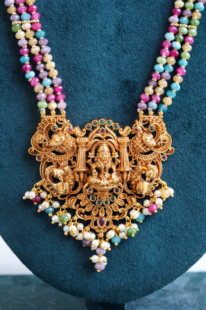 Imperial Lakshmi Multistone long neckpiece set