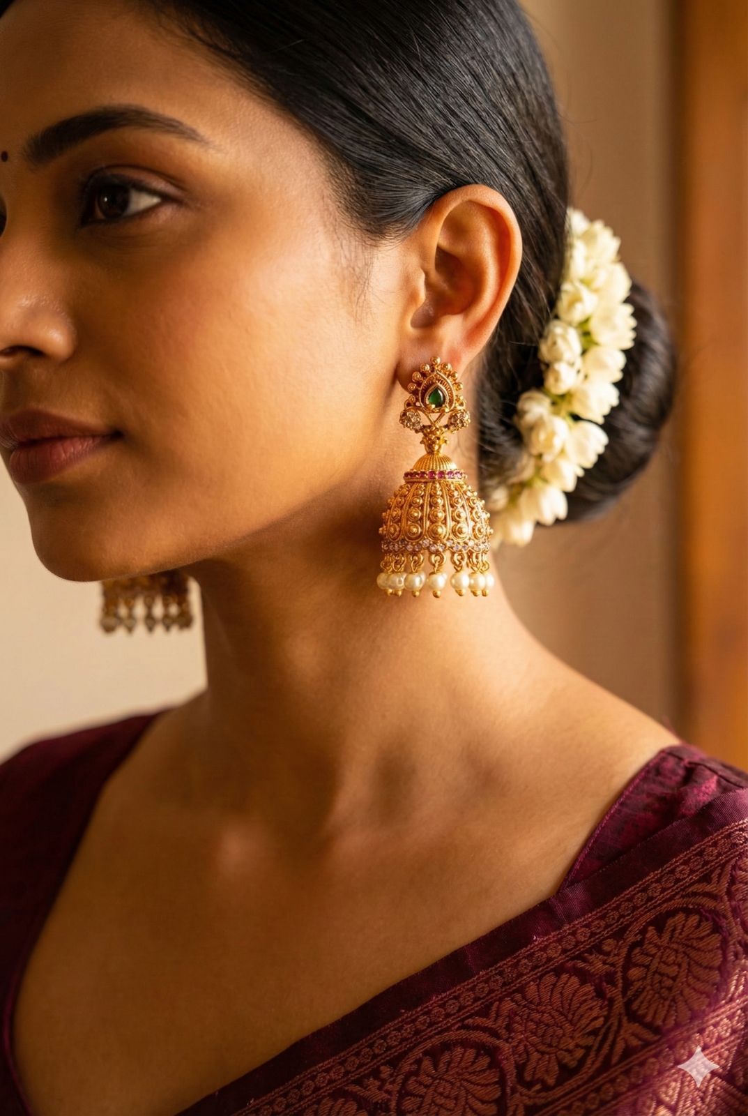 Traditional Gold Jhumki