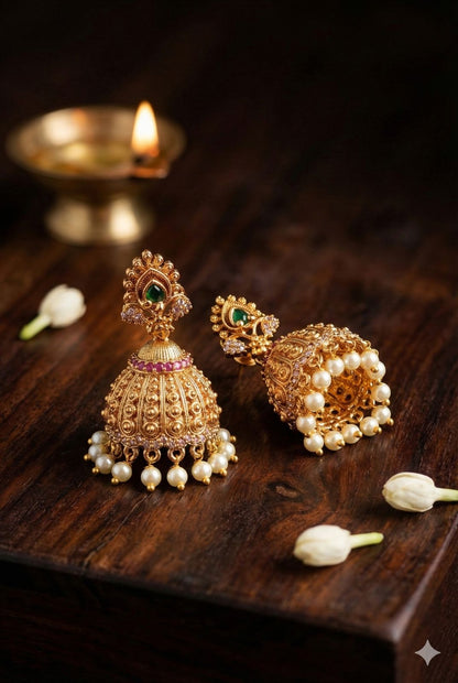 Traditional Gold Jhumki