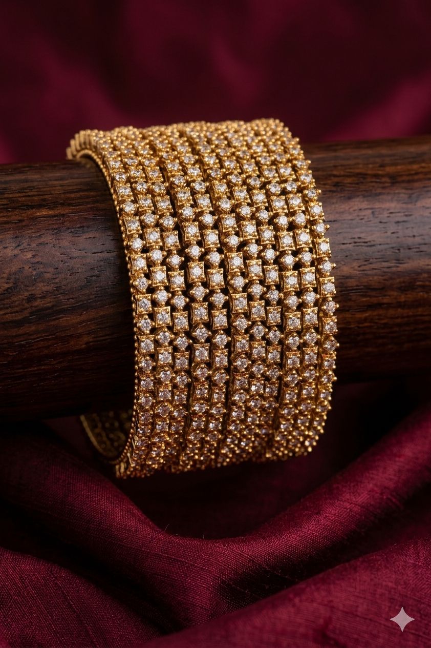 Golden Starbust bangles (set of 4)