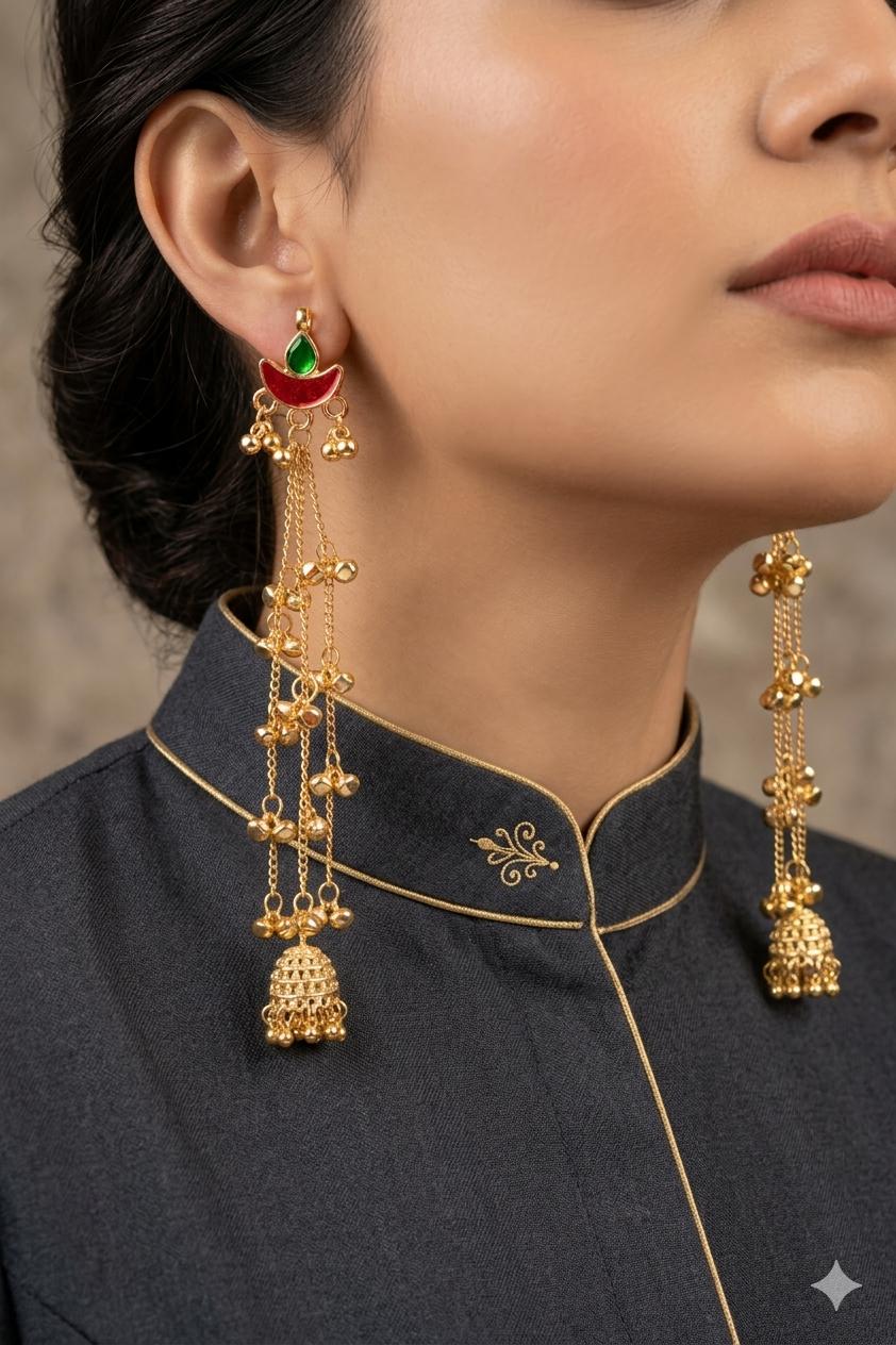 Kashmiri Chand Ghungaroo Jhumkas