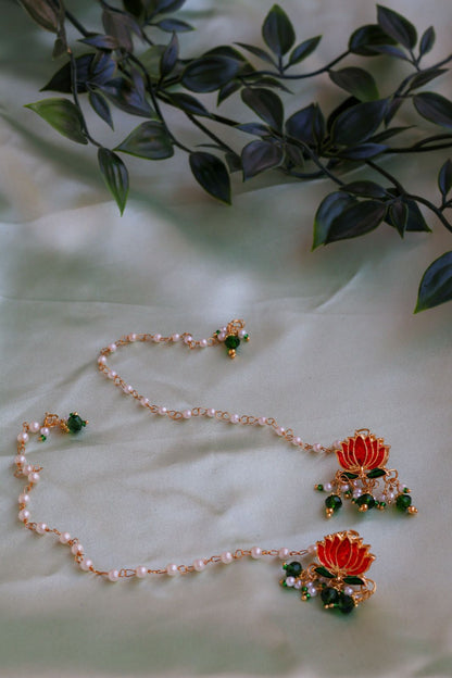 Lotus Pearl Kashmiri Style Earring