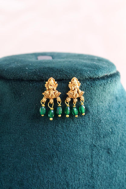 Emerald/Ruby Beads Lakshmi Invisible Chain