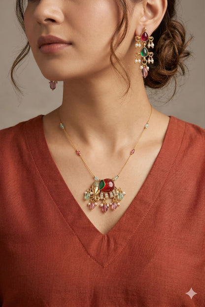 Elephant pendant invisible chain