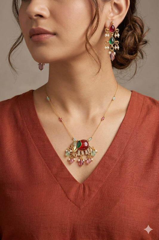 Elephant pendant invisible chain