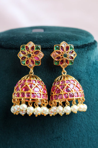 Premium Kemp Stone Jhumka