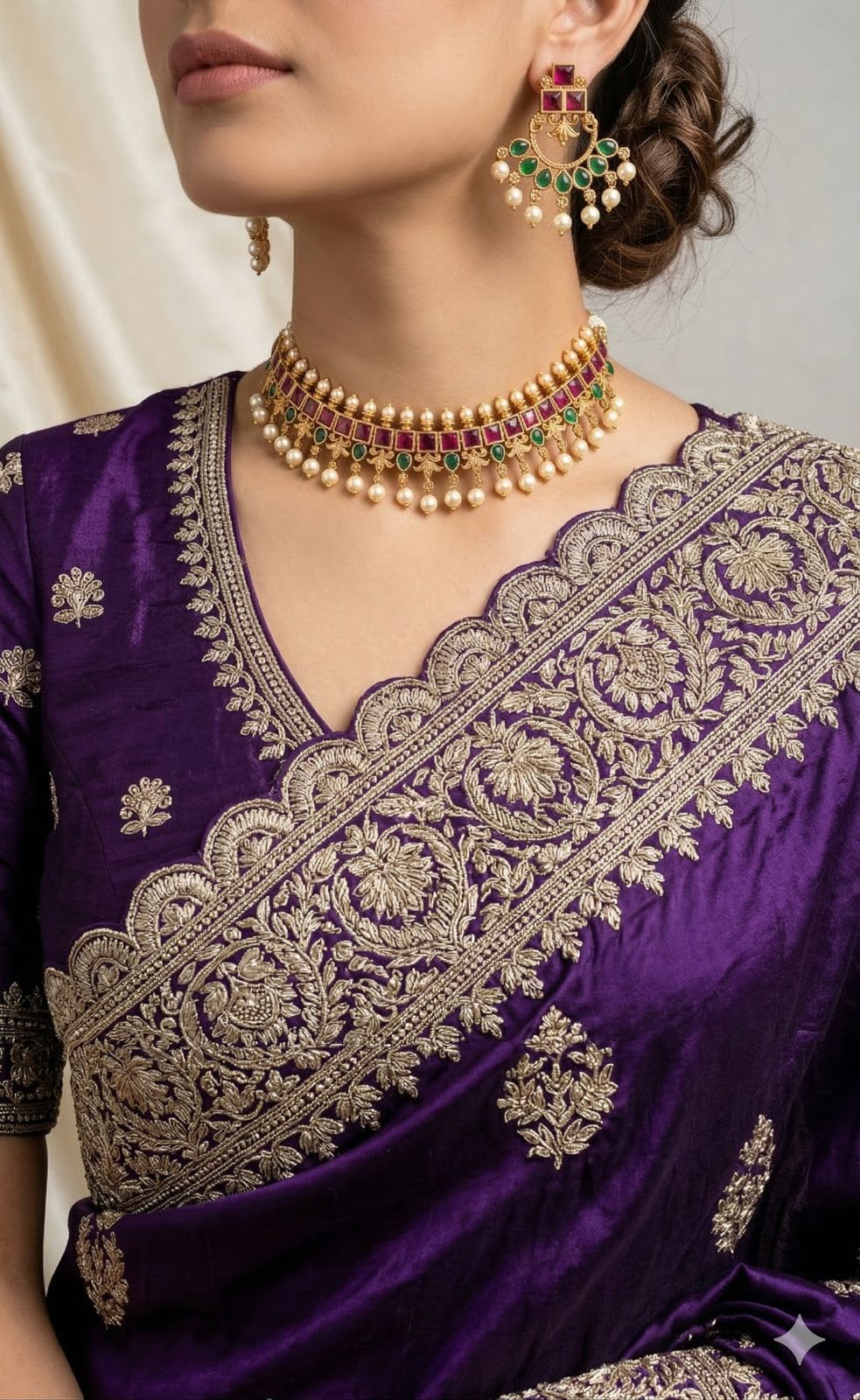 Rajmata Grand Kemp Pearl Choker Set