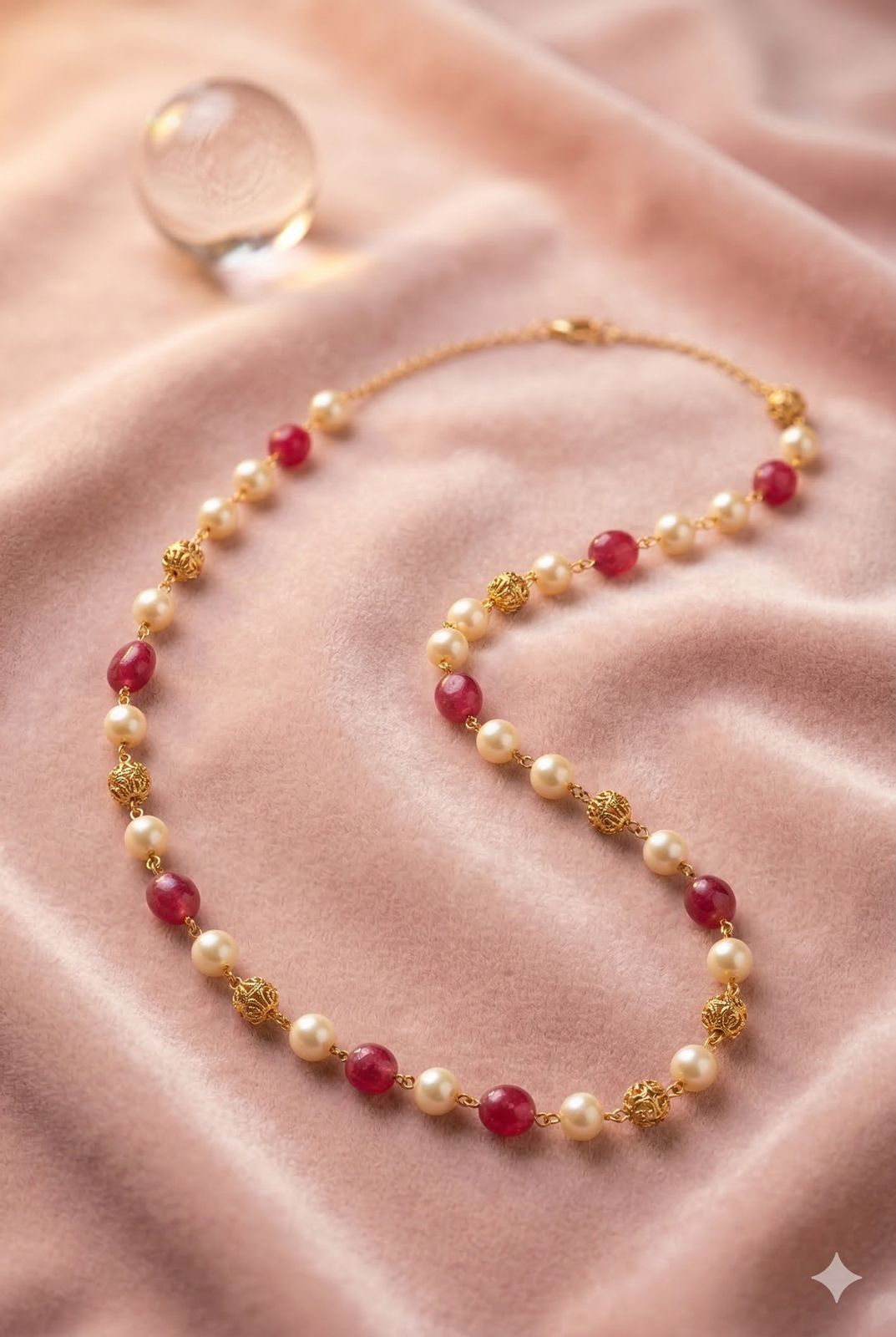 Minimalist Royal Pearl & Bead Chain