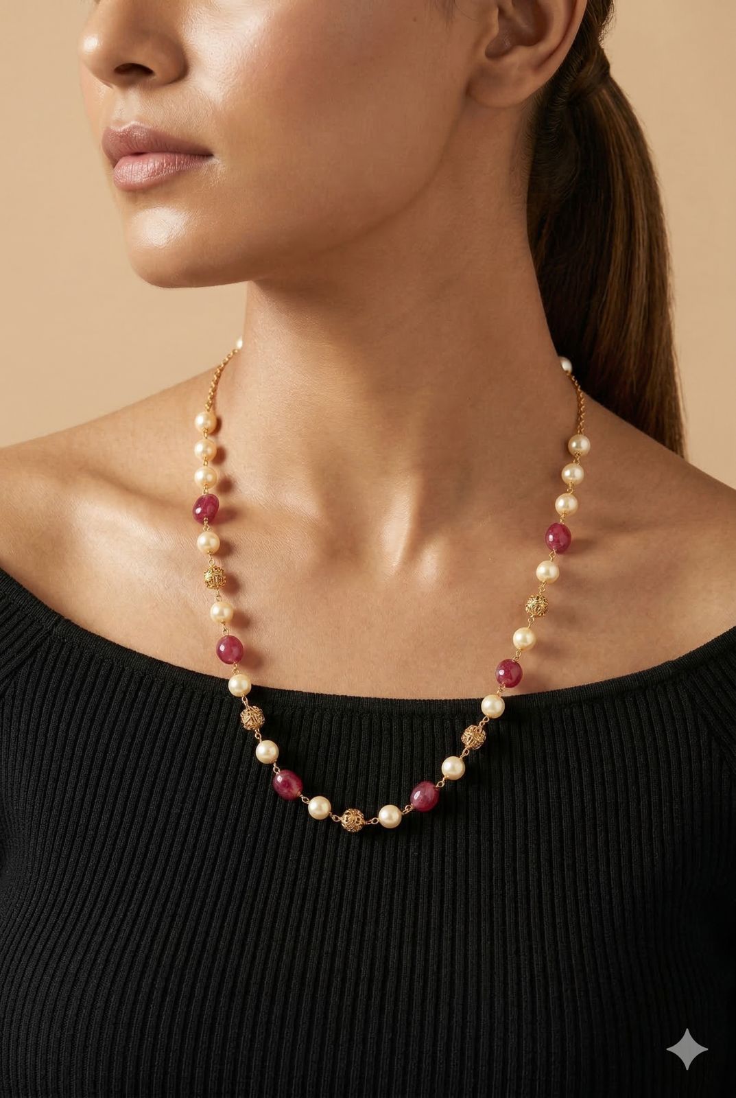 Minimalist Royal Pearl & Bead Chain
