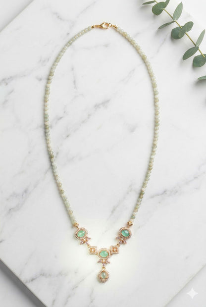 Serene Jade-Green pendant necklace