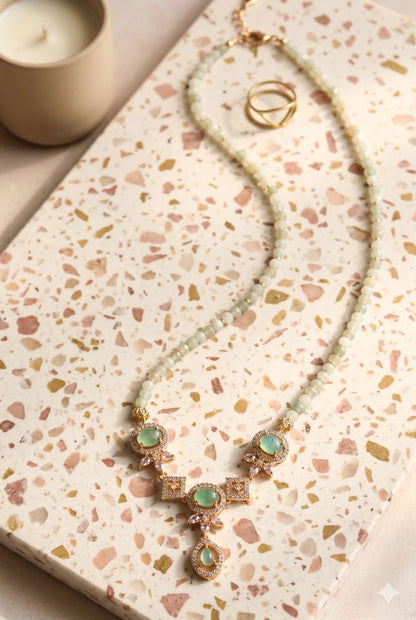 Serene Jade-Green pendant necklace