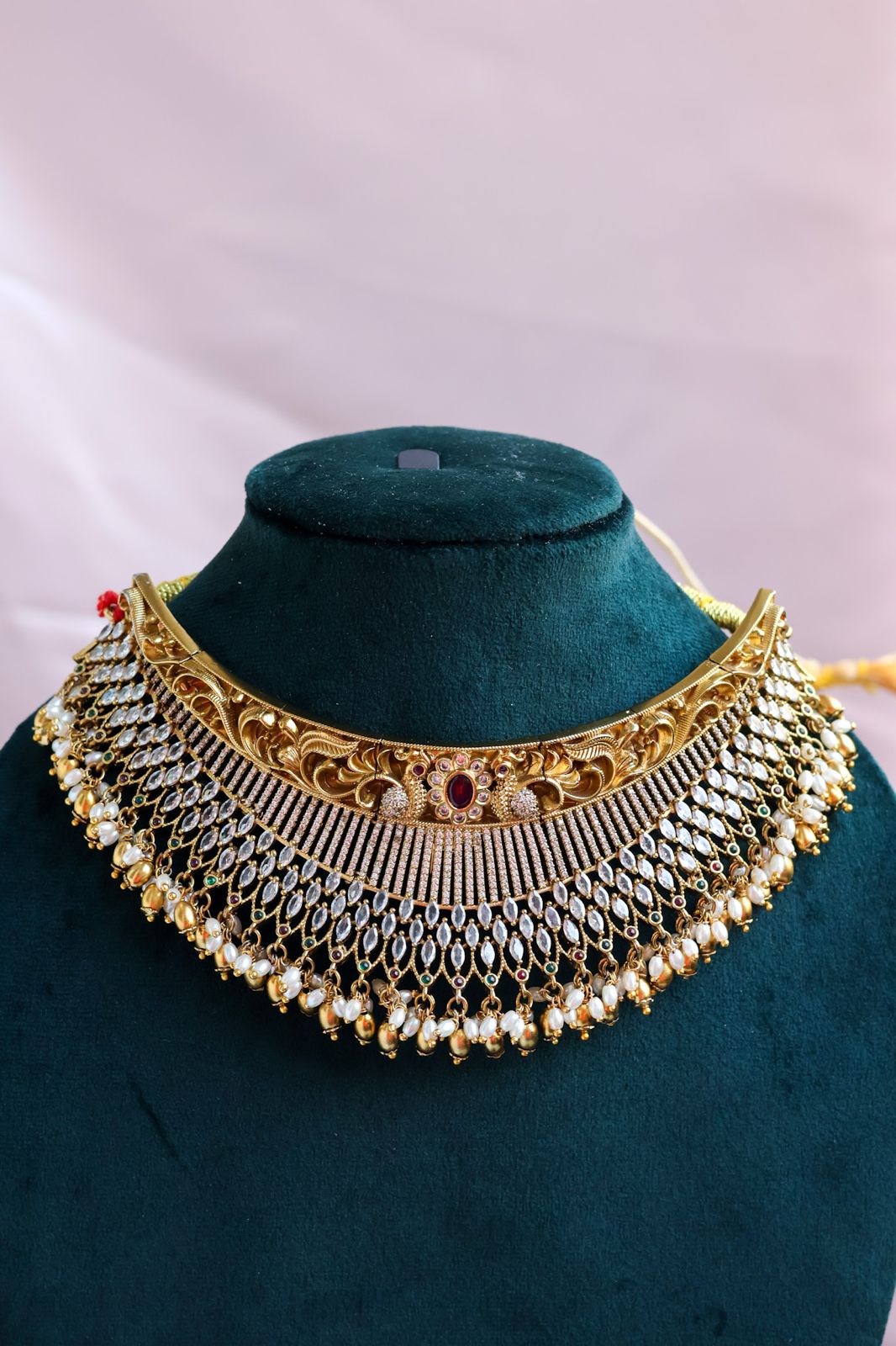 Crystal Fringe statement Choker