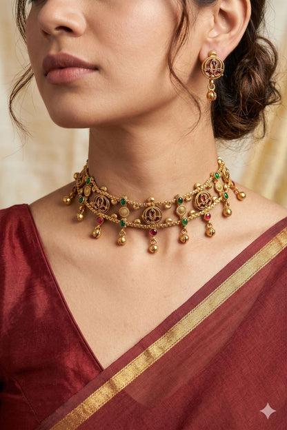 Vishu Three layer Multistone Choker