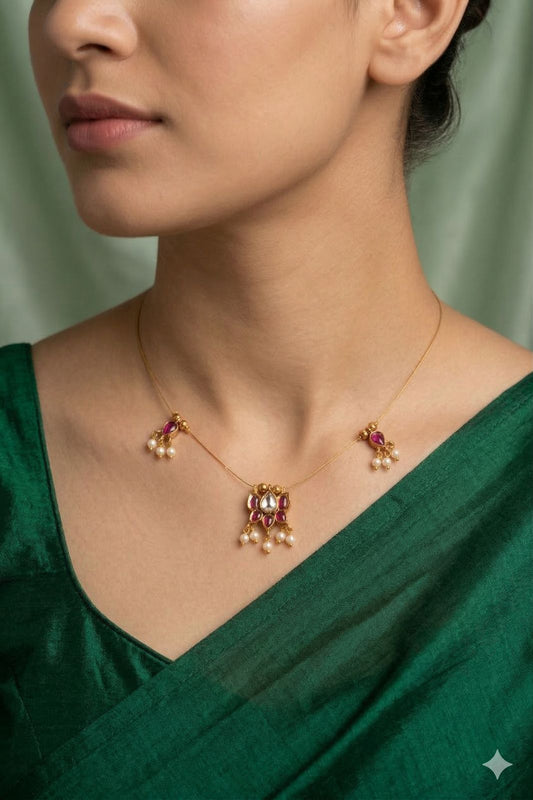 Invisible Kemp Ruby Lotus Chain