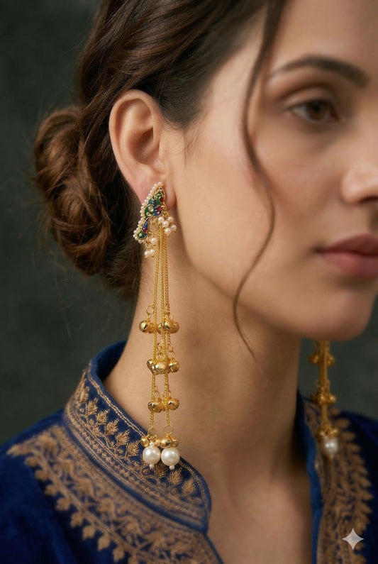 Peacock Viral Kashmiri Earrings