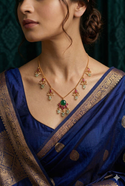 Jadau Kundan Lotus Chain