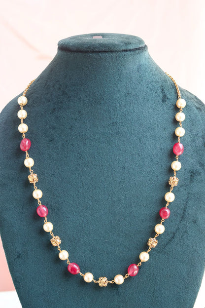 Minimalist Royal Pearl & Bead Chain