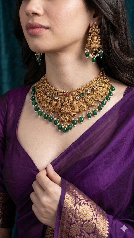 Bridal Sri Lakshmi Nakshi Temple Choker